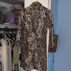Fate Snake Print Blazer